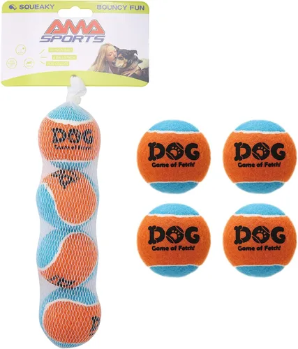 Miniatura 9 de AMA SPORT Pelotas de tenis chirriantes para perros de 2.0 pulgadas, pelotas de tenis para perros pequeños para lanzar y buscar, juguetes