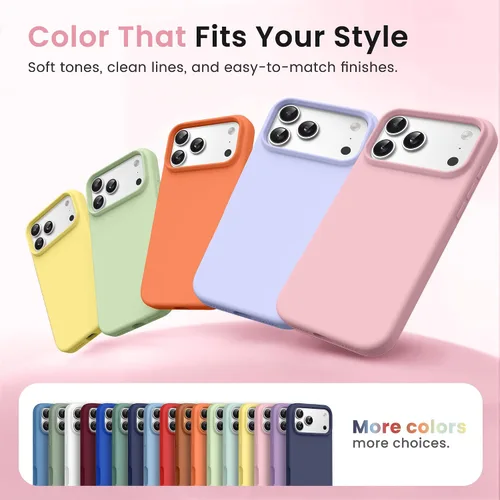 Miniatura 267 de GONEZ Funda de silicona para iPhone 15 Pro Max, compatible con Magsafe, protector de cámara + protector de pantalla, forro de microfibra suave