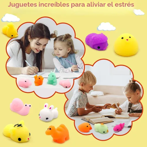 Miniatura 3 de LENYOQIN 100 Juguetes Squishy Mochi Kawaii, Juguetes Blandos para Niños para Recuerdos de Fiesta, Mini Juguetes para Alivio del Estrés Sensorial