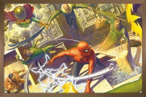 Miniatura 14 de Trends International Marvel Comics - Póster de pared de Spider-Man, batalla con seis siniestros, 22.375 x 34 pulgadas, versión premium sin marco