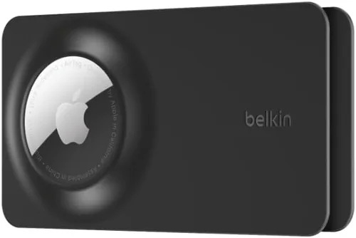 Belkin Apple AirTag - Soporte seguro para cartera, soporte delgado y flexible, tamaño de tarjeta de crédito para bolso, bolso, bolsillo, mochila,