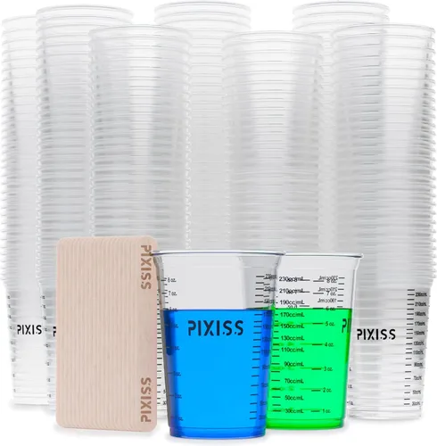 Miniatura 8 de Vasos desechables para mezcla de resina epoxi con medidas (paquete de 20) Pixiss Vasos para mezcla de resina epoxi, recipientes de mezcla de epoxi