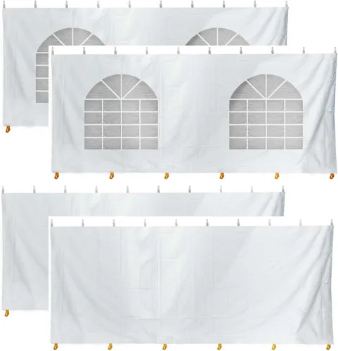 TentandTable Kit de paredes laterales para carpa de fiesta de 20 pies x 20 pies, juego completo de 4 paredes de vinilo PVC - 2 sólidas y 2 con