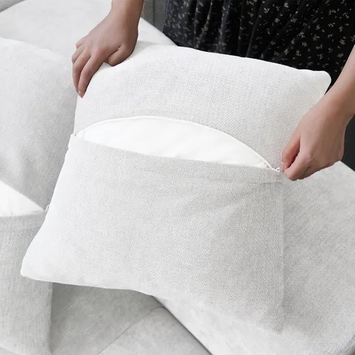 Miniatura 8 de JACH Sofás seccionales modulares en forma de U de 183.5 pulgadas, sofá moderno de 4 plazas con otomanas chaise, sofás seccionales modernos de Blanco