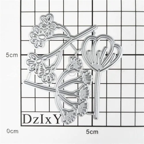 Miniatura 3 de DzIxY Troqueles de corte de metal de tres flores para hacer tarjetas de papel de grabación en relieve conjuntos de troqueles de álbum de recortes 11