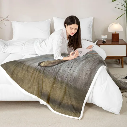 Miniatura 4 de Golf Printed Bed Blanket,Ball Game Lovr Throw Blanket Lightweight Soft Cozy,Retro Simple Style Flannel Blankets for Sofa Bedroom Office,Brown Brown