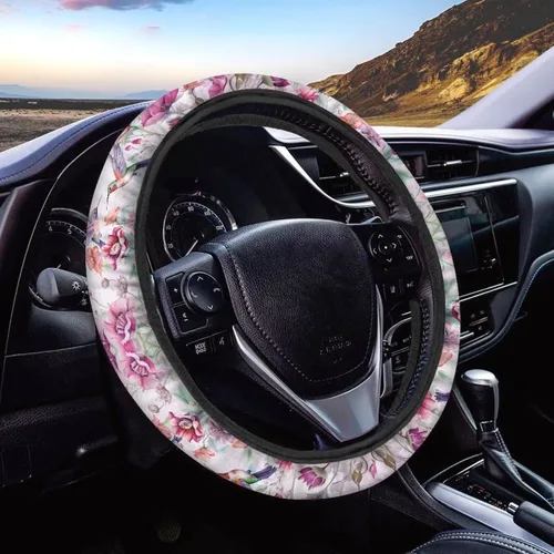 Miniatura 34 de Funda de volante de 15 pulgadas, naranja, para automóvil - Fundas de volante de auto de Batimóvil, accesorios de Halloween, de neopreno, Murciélago