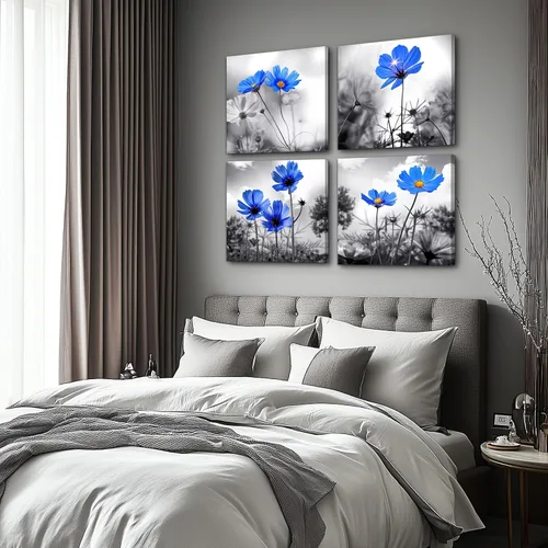 Miniatura 5 de The Simple Life - Lienzos decorativos para pared de sala, baño, cocina o dormitorio, pinturas decorativas de árboles, pájaros y flores, conjunto