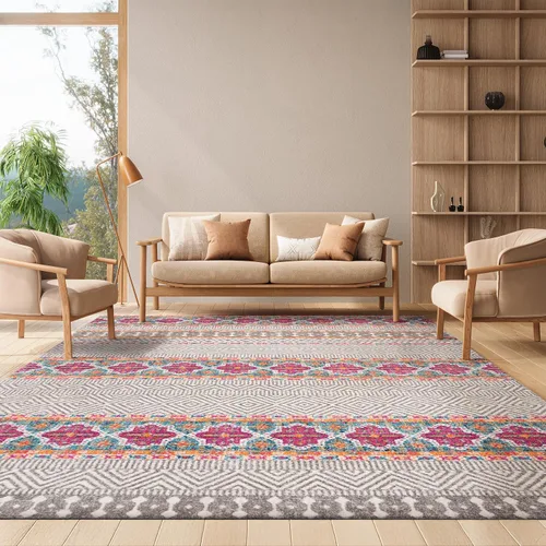 Miniatura 34 de SAFAVIEH Madison Collection - Alfombra decorativa de 2 pies 3 pulgadas x 4 pies, color carbón y gris, diseño bohemio chic, no desprende pelusa