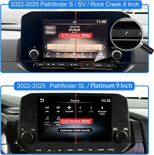 Miniatura 2 de SXCY Protector de pantalla Pathfinder 2022-2024 2025 (solo para SL/Platinum de 9 pulgadas) para Nissan Pathfinder 2022-2024 2025 Accesorios pantalla