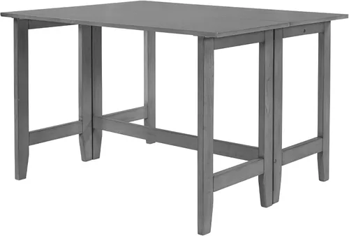 Miniatura 7 de LUMISOL Mesa de comedor plegable de hojas colgantes de granja, mesa de cocina de comedor abatible que ahorra espacio para 4, mesa de comedor
