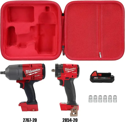 Miniatura 5 de khanka Reemplazo de carcasa rígida para llave de impacto Milwaukee 2767-20 M18 FUEL High Torque 1/2", solo funda