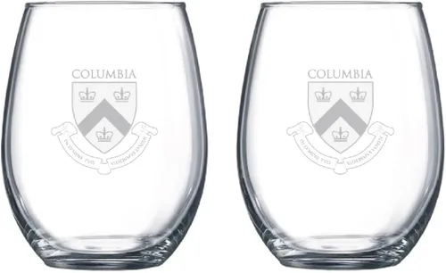 Miniatura 23 de RFSJ Juego de 2 copas de vino o bebidas con logotipo de Satin Frost (Harvard)