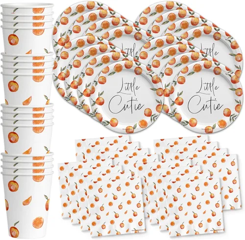 Miniatura 11 de Suministros para fiestas de spa para niñas - Kit de fiesta de pijamas para 16 El juego de vajilla incluye platos, servilletas y tazas