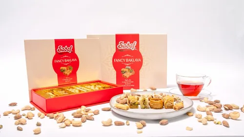 Miniatura 5 de Sadaf Fancy Baklava - Pastelería dulce de Baklava - Tasty Snack - Delicia del Medio Oriente - Caja de regalo de despensa - Kosher - 6 dulces