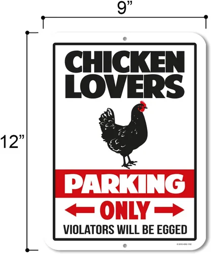 Miniatura 2 de Honey Dew Gifts, Decoración de pollo, solo para amantes del pollo, 9 x 12 pulgadas, decoración de letrero de hojalata, cartel de gallinero, hecho