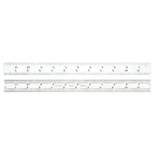 Miniatura 16 de Starrett Regla de acero totalmente flexible con acabado cromado satinado, lectura rápida y graduación en pulgadas, graduación 3R, 6 pulgadas