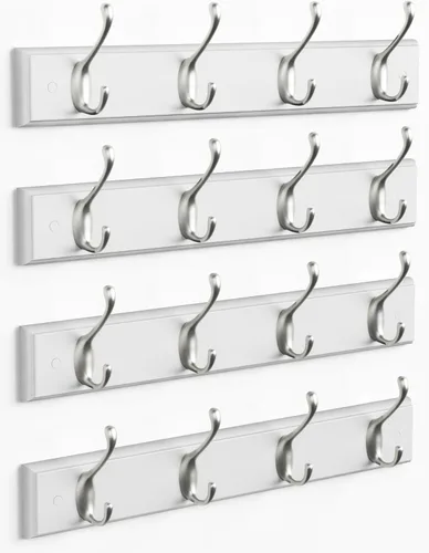 Miniatura 10 de Forbena Perchero Negro de Montaje en Pared Paquete de 4, Ganchos Rústicos de Granja para Pared, Perchero Vertical Colgante para Sombreros