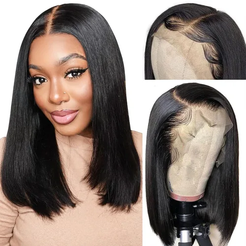 Miniatura 8 de Hoacon 613 Peluca Bob Rubia de Cabello Humano 13x4 Pelucas de Encaje Frontal para Mujeres Negras 180% de Densidad Peluca Bob de Encaje Frontal