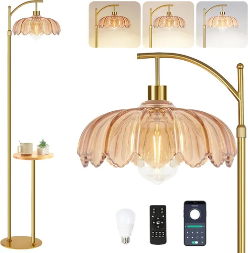 Miniatura 18 de QIYIZM - Lámpara de pie con diseño de árbol de 3 bombillas; alta, rústica, estilo rural, industrial y boho, pantalla de mimbre y bambú; para sala