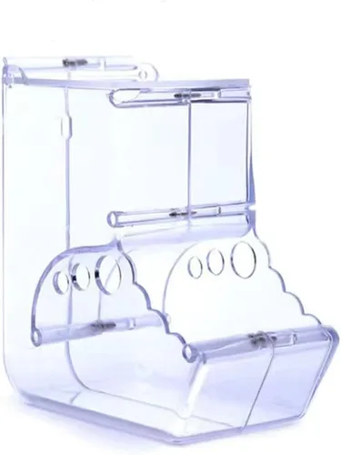 Miniatura 7 de Comedero para hámsters, dispensador automático de animales pequeños, acrílico transparente, recipiente de almacenamiento de alimentos para mascotas