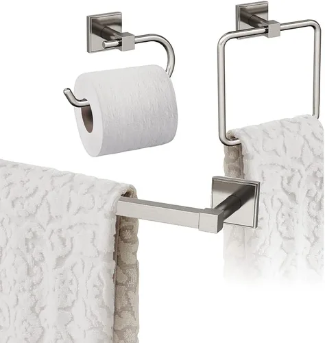 Miniatura 10 de Amerock Níquel cepillado Appoint 5 piezas Juego de accesorios de baño