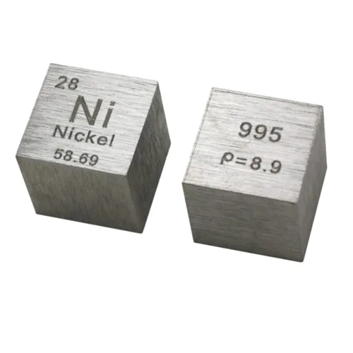 Miniatura 7 de Juego de 5 cubos de elementos de 0.394 pulgadas (0.394 in), tungsteno, niobio, níquel, cobre, titanio, cubos de densidad de hasta un 99.99% de metal