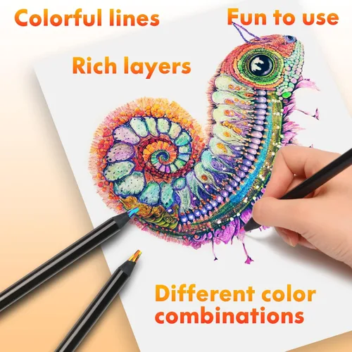 Miniatura 5 de nsxsu Suministros de arte para niños, adolescentes y adultos, 12 lápices arcoíris, suministros de dibujo, lápices de colores gigantes para dibujar