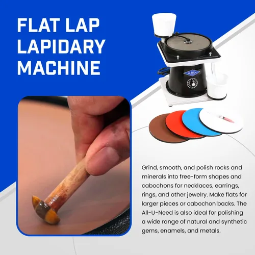 Miniatura 2 de Hi-Tech Diamond 8" Todo lo que necesitas - Equipo lapidario, moldeado de minerales y piedras, afilador de piedras, formador con motor de velocidad