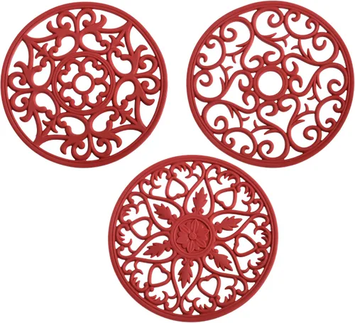 Salvamanteles de silicona para ollas y sartenes calientes, tapete de salvamanteles tallado multiusos, tapetes de silicona de cocina aislados,