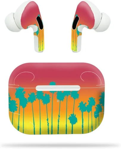 Miniatura 3 de MightySkins - Compatible con Apple Airpods Pro - Magenta Summer Funda protectora de vinilo duradera y única Fácil de aplicar, quitar y cambiar