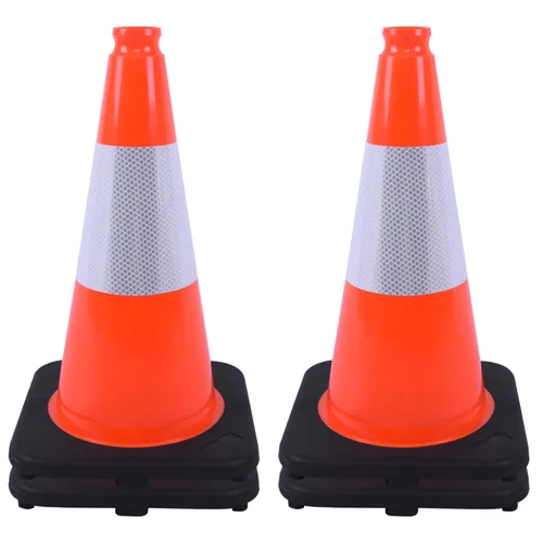 Miniatura 15 de OrangeStar Conos de Tráfico de 36" Paquete de 6 Conos de Seguridad Azules con Collares Reflectantes, Base de Servicio Pesado para Construcción