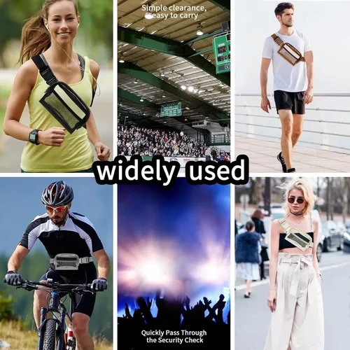 Miniatura 7 de Bolso cruzado para mujeres y hombres, bolsa ligera para viajes, senderismo, ciclismo, bolso cruzado antirrobo, color negro
