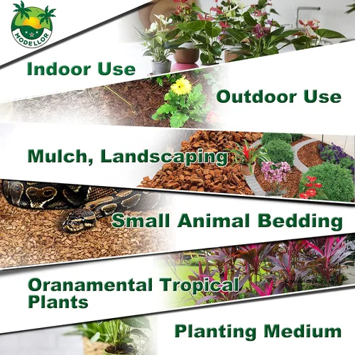 Miniatura 4 de MODELLOR Premium súper lavado, limpio, chips de coco, rinde 2 pies cúbicos de chips sueltos. Sustrato para reptiles, orgánico, absorbe olores