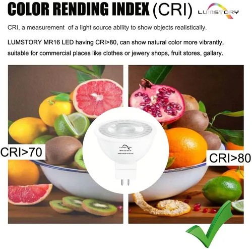 Miniatura 3 de LumStory Bombilla LED MR16 Bipin de 12 V, 3000 K, blanco cálido, 50 W, reemplazo halógeno, GU5.3, 5 W, 450 lm, ángulo de haz de inundación de 40