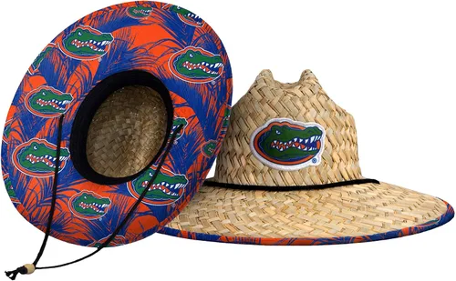 Miniatura 53 de FOCO - Sombrero de paja con logotipo de equipo universitario de NCAA y estampado floral para hombre TEAM LOGO