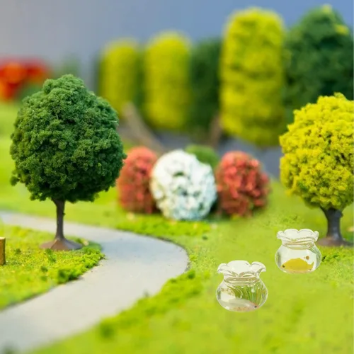 Miniatura 6 de Kisangel Cuencos de peces dorados en miniatura, 2 unidades, 1 y 12, accesorios decorativos para casa de muñecas y decoración de micro jardín