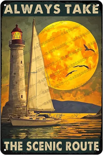 Miniatura 13 de Cartel de metal divertido con texto en inglés «At The Lake Every Hour Is Happy Hour», divertido póster de hojalata novedoso para el hogar, cocina