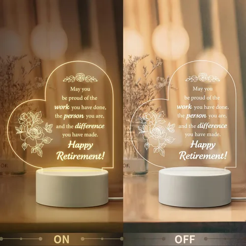 Miniatura 6 de Classy 2023 Happy Retirement Gifts for Women Coworker Teacher Boss Employee Friends Nurse - Best Retirement Night Light Decorations