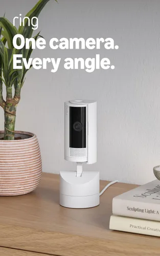 Cámara para interiores con movimiento Ring: ve lo que pasa en tu casa o negocio con cobertura de 360°, video HD y comunicación bidireccional (modelo
