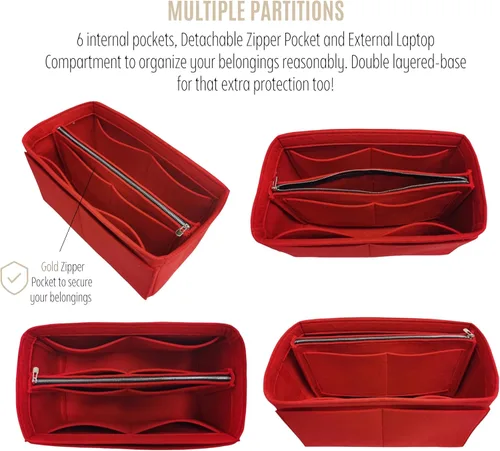 Miniatura 4 de Divitize Purse Organizer for Garden Party 30 Insert, Fits Garden Party 36 Insert, Garden Party Tote Bag Organizer, Handmade 2mm Premium Felt Snug