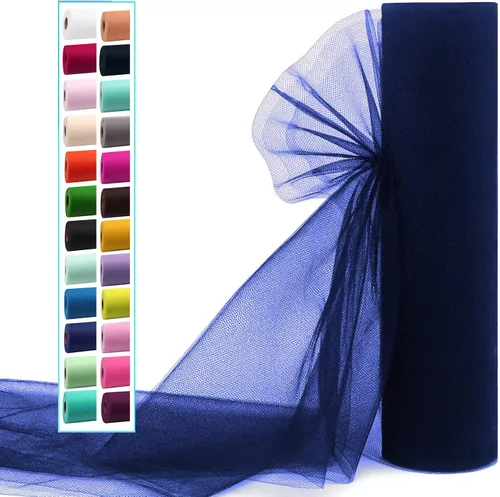 Miniatura 69 de Rollos de tela de tul dorado antiguo de 54 pulgadas por 10 yardas, rollo de tela de tul para bodas, decoraciones de Navidad, envoltura de regalos