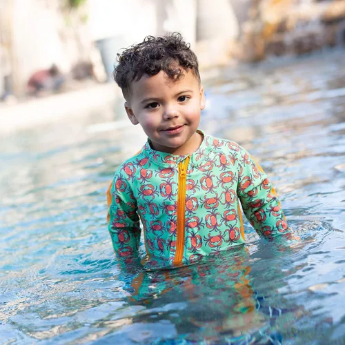 Miniatura 7 de SwimZip - Traje de baño de manga larga para niño, con protección UPF 50+