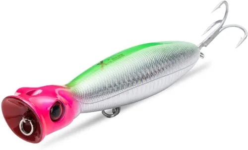 Miniatura 13 de KINGDOM 5 Colores Big Splash Long Casting Popper Pesca Señuelos 9.5/16/1.27 oz Flotante Agua Pesca Plugs 80/100/5.118 in Ruido Mejorado 3D Simulado