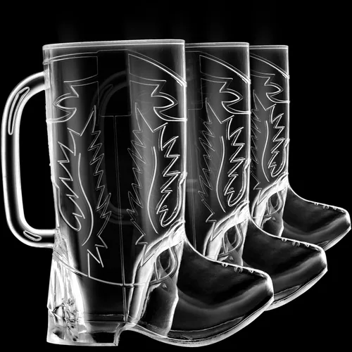 Miniatura 5 de JoyServe Vasos para botas de vaquero – (paquete de 6) tazas de bebida de vaquero y vaquera, taza de plástico reutilizable sin BPA con asa