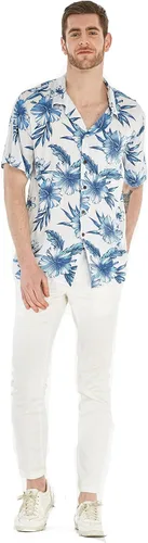 Miniatura 6 de Conjunto de traje de fiesta hawaiano Luau a juego para parejas, vestido camisero en negro Rafelsia