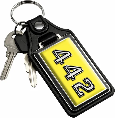 Miniatura 29 de Brotherhood Car Key Chain for Cutlass - Classic Models Keychain for Men and Women Gift Key Ring Azul alpino