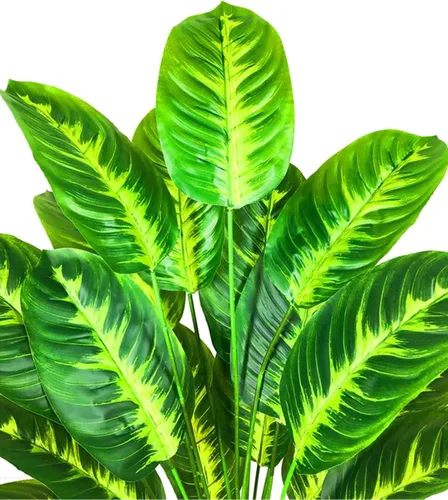 Miniatura 3 de Plantas artificiales, árbol de plátano falso con hojas verdes en maceta de plástico, 31.5 in, Strelitzia sintética, plantas tropicales, decoración