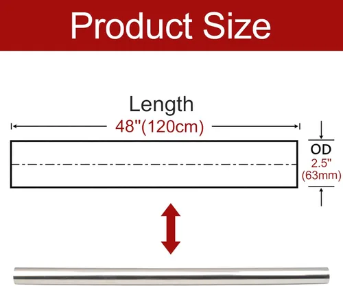 Miniatura 3 de OD 2.5' Pulgadas 48 Pulgadas de Longitud Tubo de Escape Recto DIY Personalizado de Mandril,Tuberías Industriales,Acero Inoxidable T304,Ajuste