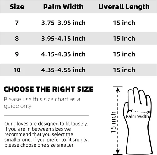 Miniatura 6 de Guantes de silicona para horno, 15 pulgadas, extra largos, resistentes al calor con dedos, guantes de horno de cocina, guantes de ahumador